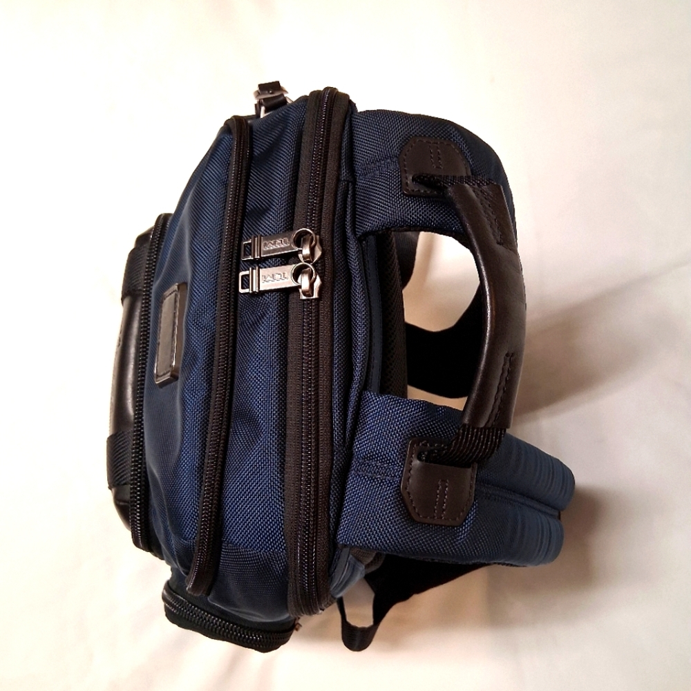 TUMI Alpha Bravo Nellis Black Blue Backpack TCS World Travel - Picture 6 of 12